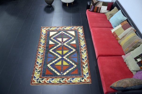 Natural dyed rug Turkish rug Runner rug Bohemian rug Geometric rug 74 x 181 cm = 2,4 x 5,9 ft Entyway rug Decor rug Corridor rug