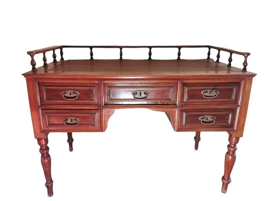 Ornate wooden desk top