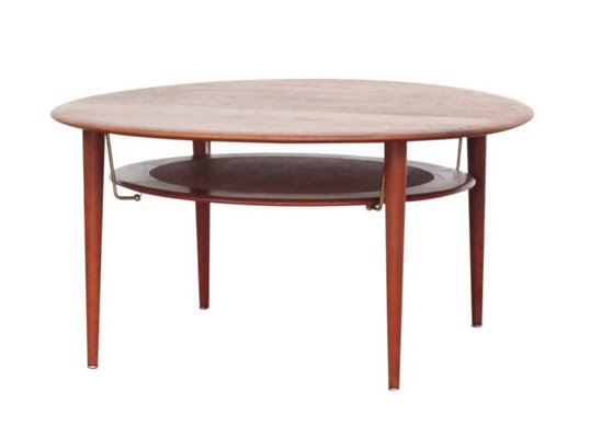 Round coffee table two tier store