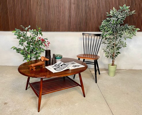 Large English Oval Coffee Table by Lucian Randolph Ercolani for