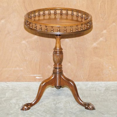 Flamed Mahogany Gallery Rail Side Table for sale at Pamono