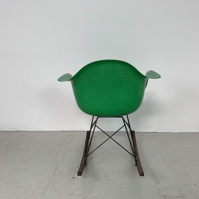 Rar Rocking Chair in Kelly Green by Charles Eames for Herman Miller