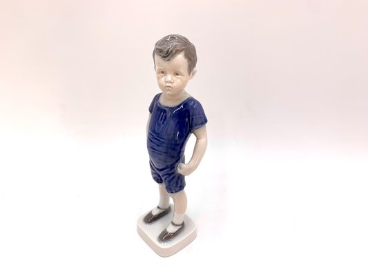 Porcelain Figurine of a Boy from Royal Copenhagen Denmark for