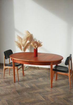 ダイニングテーブル G-PLAN g-plan Round Extension Table Mid-Century Modern Extendable Round Teak Dining Table from G