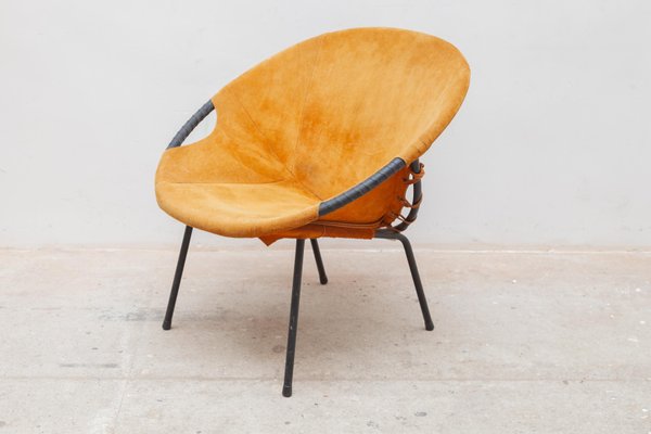 Yellow suede chair best sale