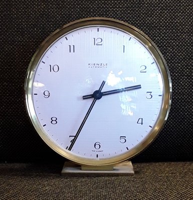 Vintage German Table Clock With Brass Floor Plate from Kienzle
