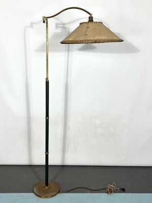 Vintage Brass And Leather Floor Lamp, Antique Floor Lamps 1940