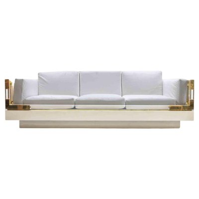 Vintage white sales sofa
