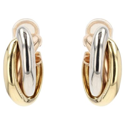 Cartier 1960s Pre-owned 18kt Yellow Gold Diamond Clip Earrings