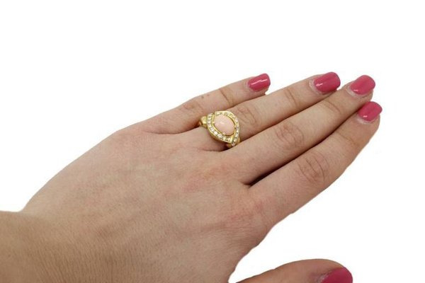 Bague corail rose hot sale