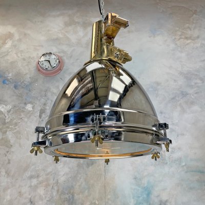 Brass Dome Ceiling Light with Led Bulbs 