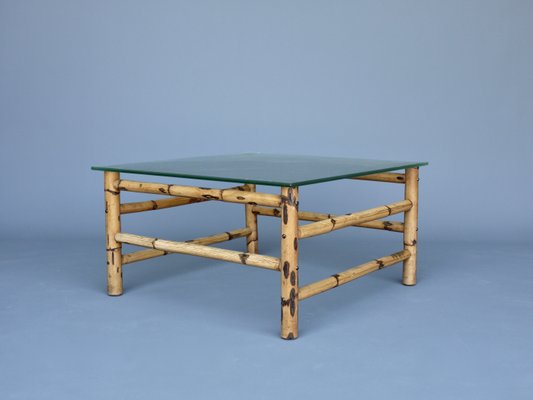 Metal bamboo sales coffee table