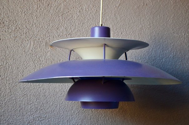 PH5 Violet Suspension Light by Poul Henningsen for Louis Poulsen  