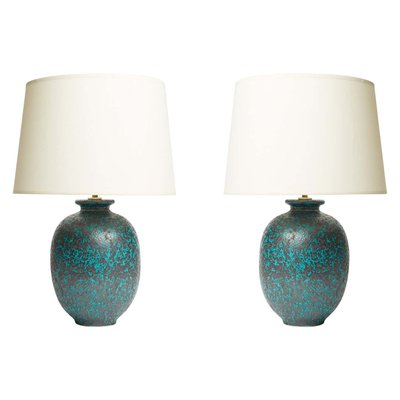 Turquoise Ceramic Table Lamps Set Of 2 For At Pamono Turquoise Ceramic Table Lamps Set Of 2, Aqua Table Lamp Set