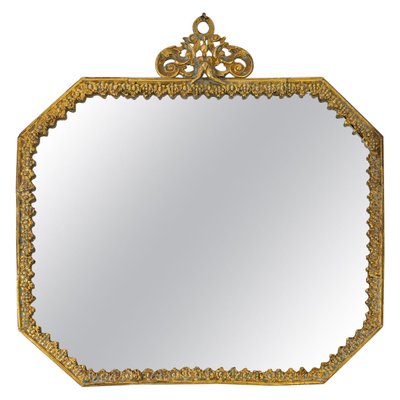 Small Antique Wall Mirror In Bronze For At Pamono - Antique Wall Mirrors Small