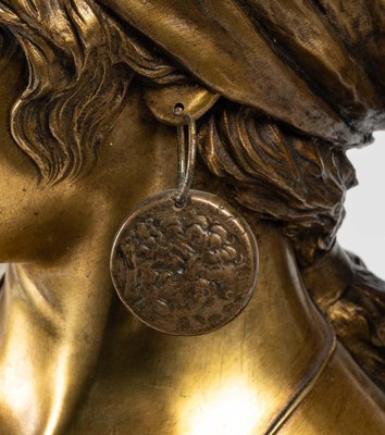 Emmanuel Villanis, Bust of a Woman, Bronze for sale at Pamono