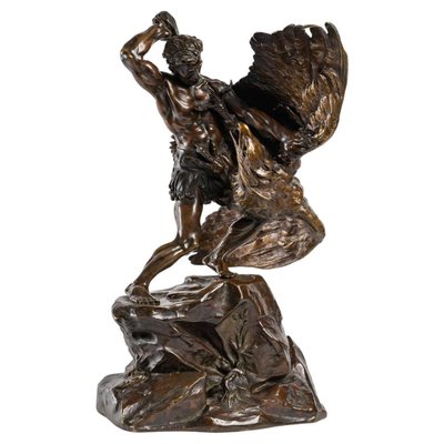 Chiparus, Prometheus Fighting an Eagle, Bronze for sale at Pamono