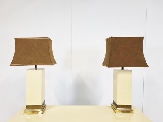 Vintage Brass Table Lamps By Jean, Brass Table Lamps Vintage Style