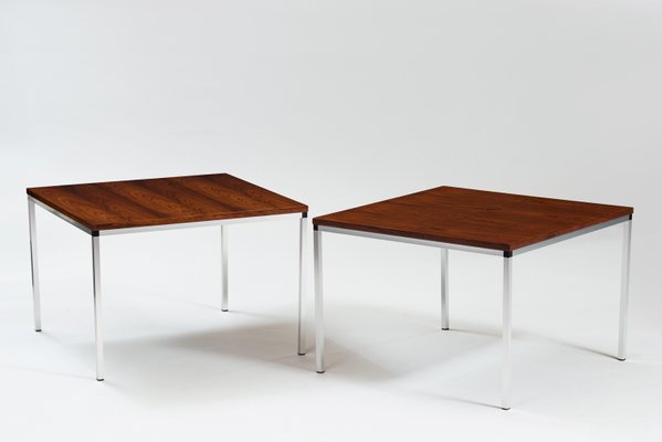 Vintage German Rosewood Chrome Side Tables Set Of 2 For At Vintage German Rosewood Chrome Side Tables