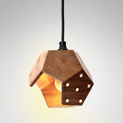 basic twelve solo pendant lamp in walnut from plato design
