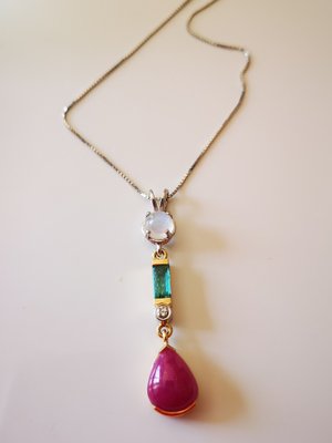 Yellow Gold with Ruby, Emerald 