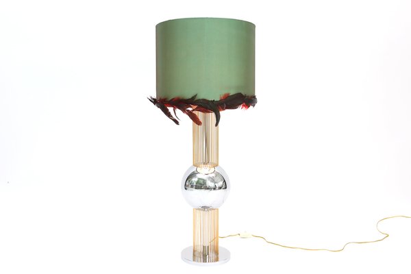 feather shade table lamp