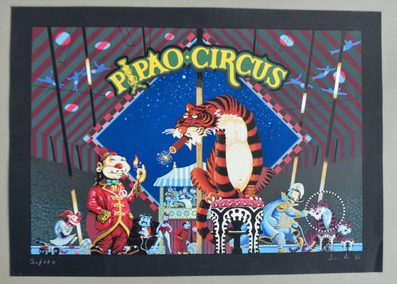 Benito, Pipao Circus, 1992, Silkscreen for sale at Pamono
