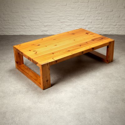 Swedish Coffee Table in Pine by Roland Wilhelmsson 1972