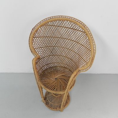 Small Vintage Rattan Bamboo Emmanuelle Chair for sale at Pamono
