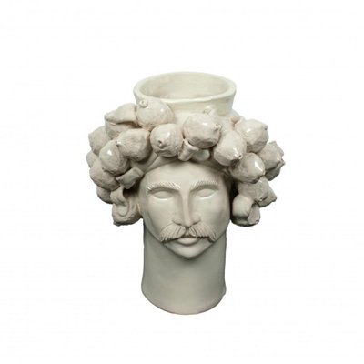 White of the Peloritani Solimano Ceramic Vase from Crita for sale at Pamono