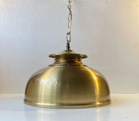 Vintage Danish Nautical Hanging Lamp in Brass, 1970s for sale at