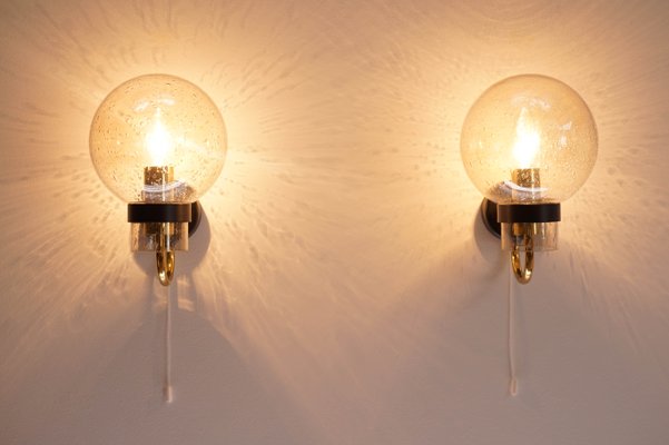 Vintage Wall Lights from Glashutte Limburg Set of 2 for sale at