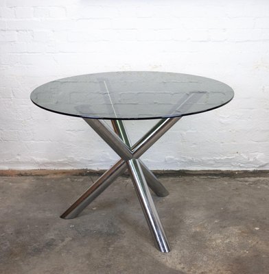 Vintage Tripod Dining Table By Renato, 50 Inch Round Glass Dining Table