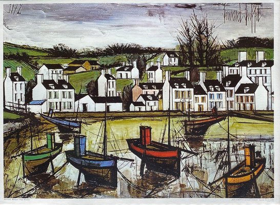Bernard Buffet, Plage bretonne, Photolithograph for sale at Pamono