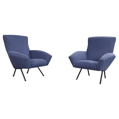 Mid century modern blue chair discount