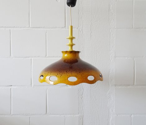 Enameled Metal Hanging Lamp, 1970s for 
