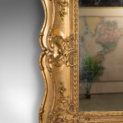 Antique Victorian Crowning Touch Brass Mirror 5 1/2”x 8 1/2”
