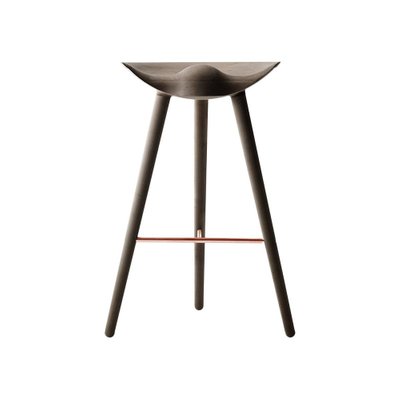 Brown Oak And Copper Bar Stool By, Holland Bar Stool Dealership