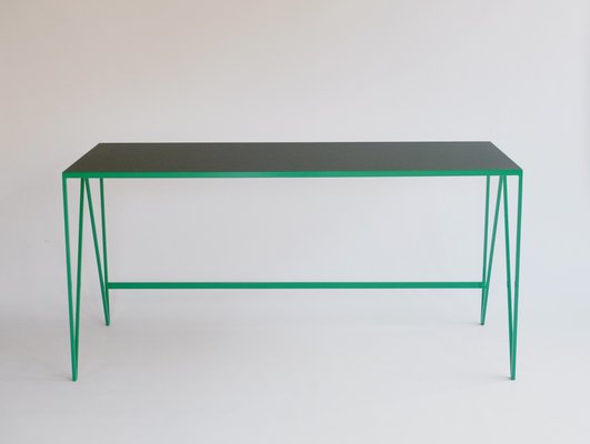 Large Green Desk in Natural Linoleum from New for sale at Pamono
