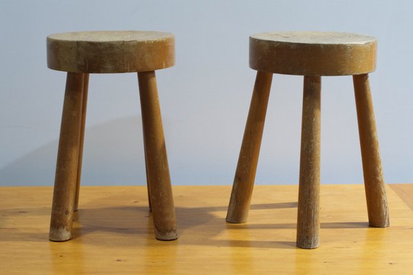 Round Stools By Charlotte Perriand For, How Many Stools At An 8 Foot Bar