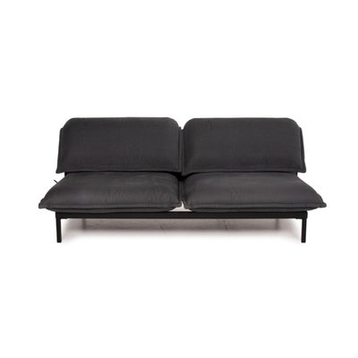 Gray Fabric Nova Two Seater Sofa Bed, Black Metal Frame Futon Bunk Beds Egypt