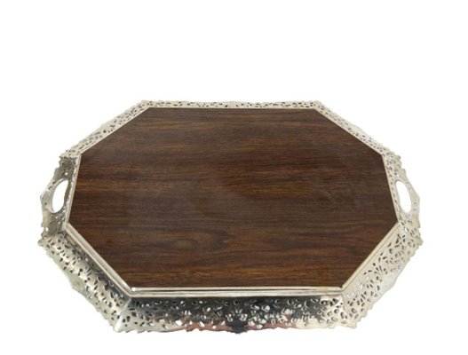 Silver wood tray discount