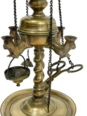 Small Early 19th Century Brass Lucerne Oil Lamp for sale at Pamono