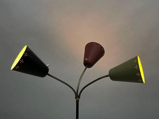 Pierced metal top lamp shade