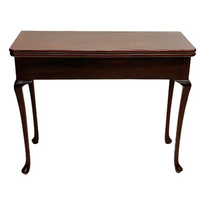 19th Century Mahogany Folding Console, Side Console Table With Drawers