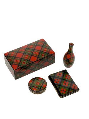 Set da cucito scozzese, XIX secolo, set di 4 in vendita su Pamono