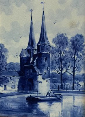 1896 Senf L. Fles, Niederländische von Pamono Flasche bei Nach Fliese kaufen Delft Oostpoort Porceleyne