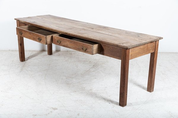 Farmhouse Bleached Elm Console Table With Shelf Farmhouse Bleached Elm Console Table With Shelf