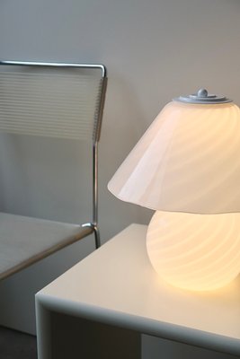 White glass mushroom lamp deals