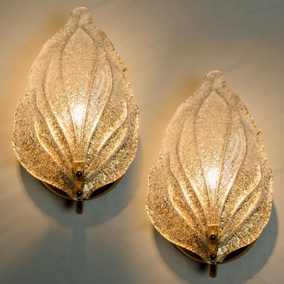 Italian Murano Glass Wall Sconces by Barovier & Toso, 1960s, Set